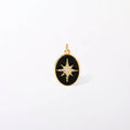 Charm Estrella del Norte de Esmalte Negro