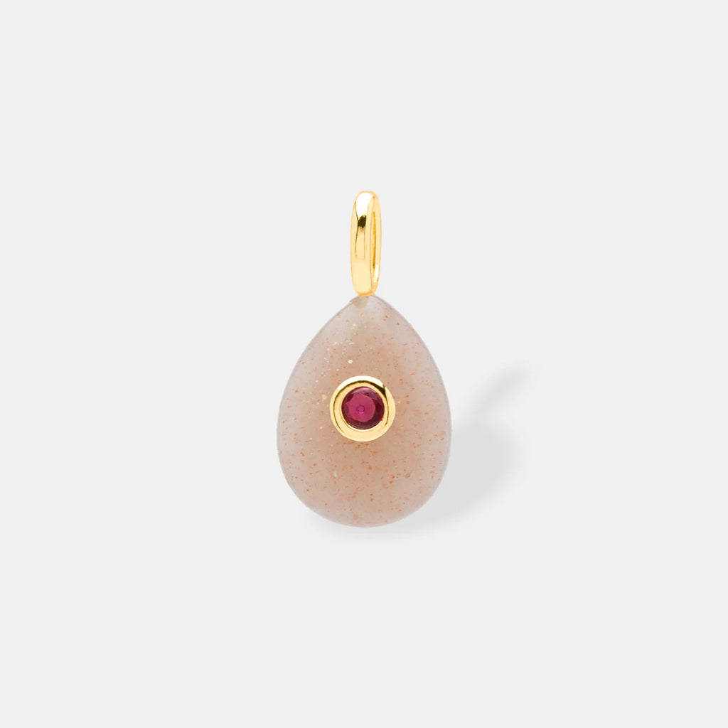 Colgante Charm Gota de Piedra Natural
